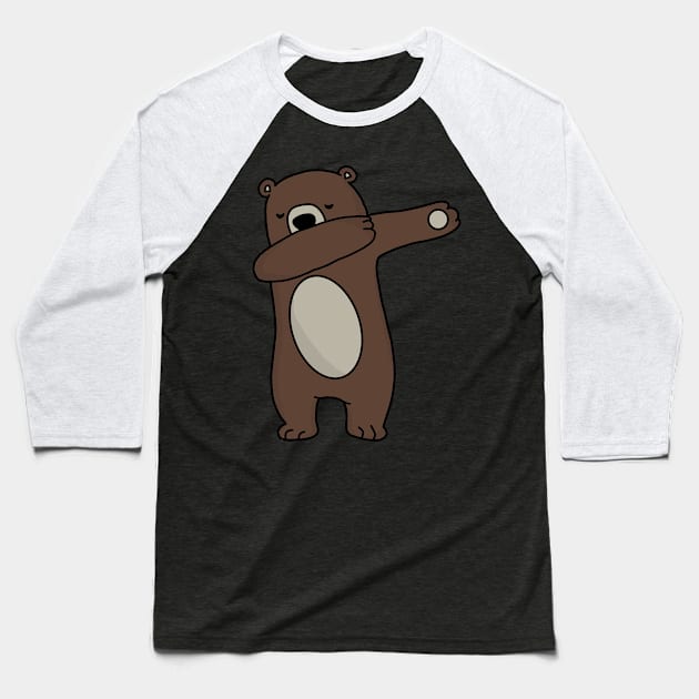 Dabbing Bear Baseball T-Shirt by TheUnknown93